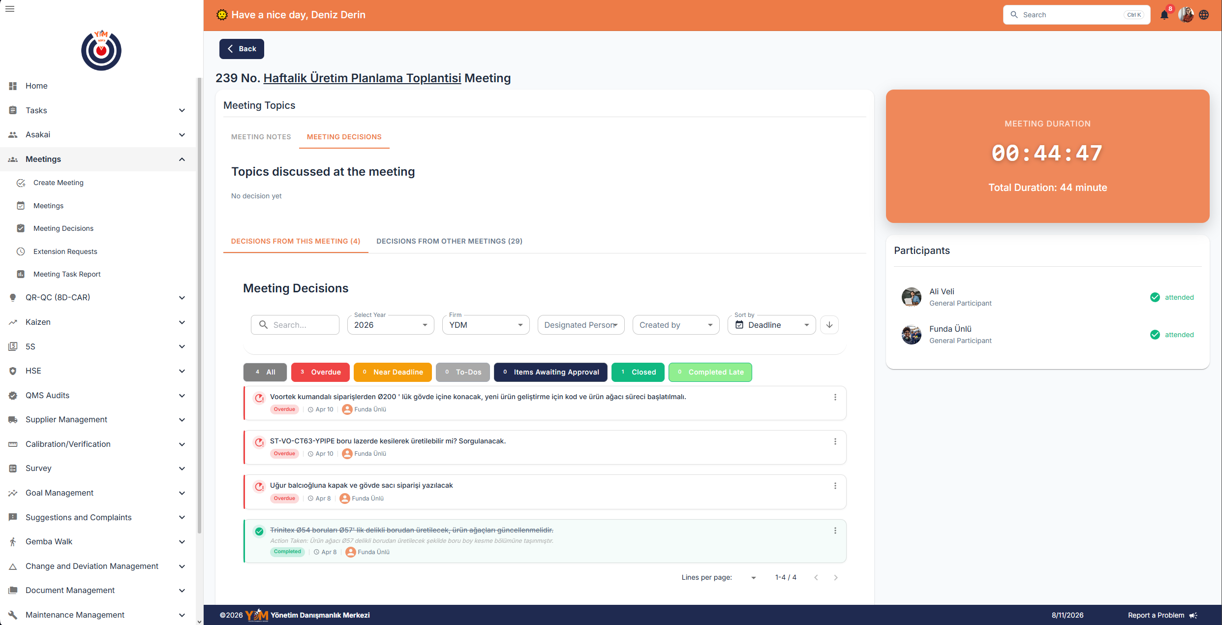 Meeting page.